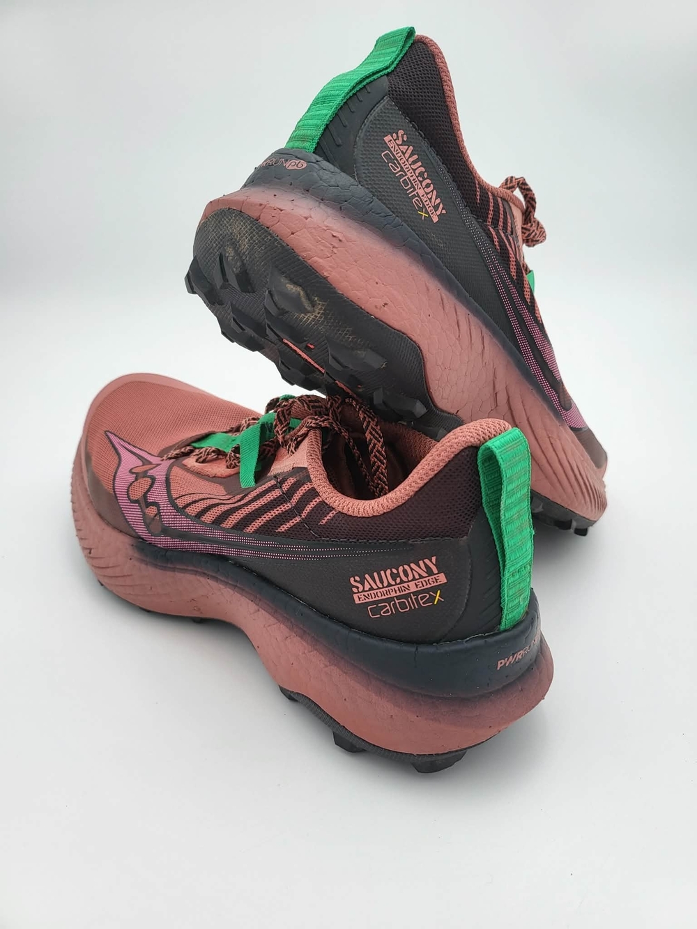 Saucony Women's Pink Green Cardifex Trail Running Shoes